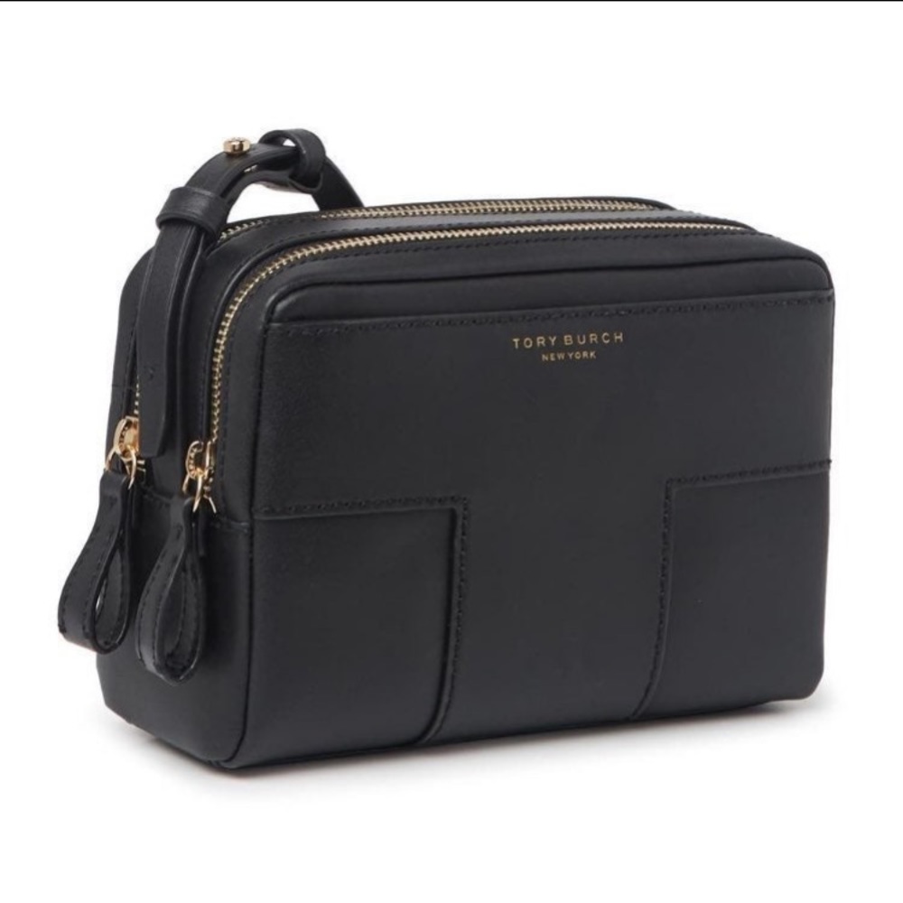 Tory Burch Block-T Double Zip Crossbody